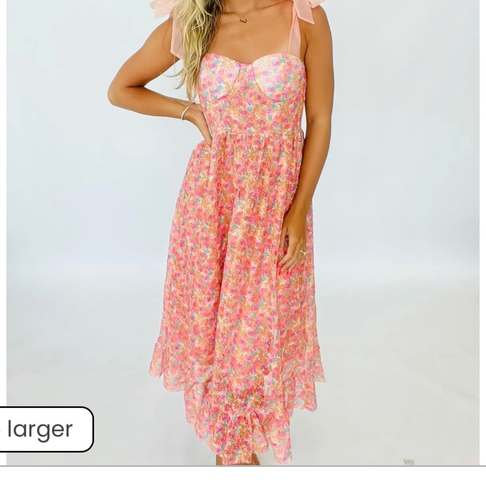 Sweetheart Floral Midi Dress from Walker Rose Boutique